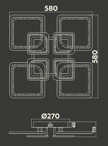 Потолочная люстра Ambrella Light FA FA4424 в Нижнем Новгороде фото 5