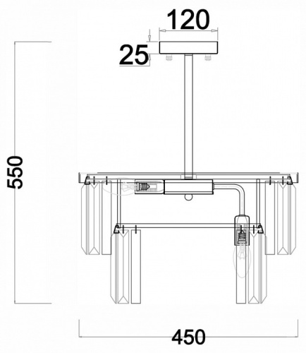 Люстра на штанге Freya Viviane FR11001PL-08CH в Бородино фото 2