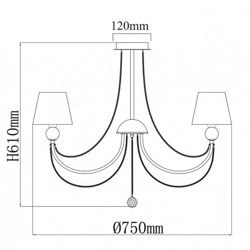 Люстра на штанге MW-Light Федерика 48 684011608 в Куйбышеве фото 3