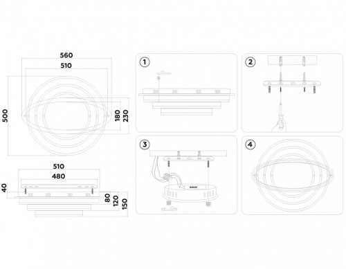 Потолочная люстра Ambrella Light FA FA8524 в Нижнем Новгороде фото 6