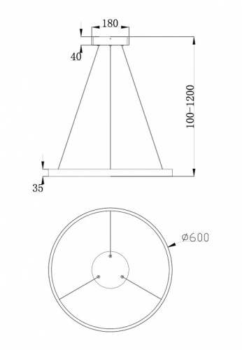 Подвесной светильник Maytoni Rim MOD058PL-L32W4K в Карачеве фото 4