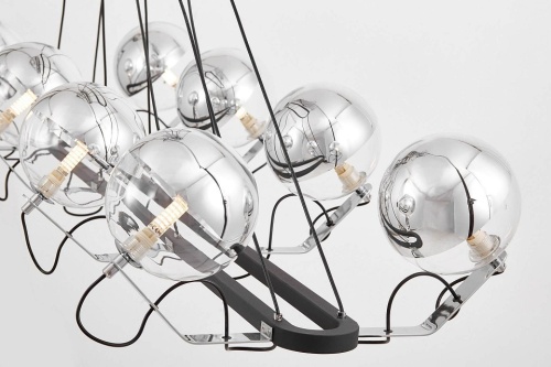 Подвесная люстра LUMINA DECO MARSEO LDP 9110-8-PR BK+CHR в Нижнем Новгороде фото 3