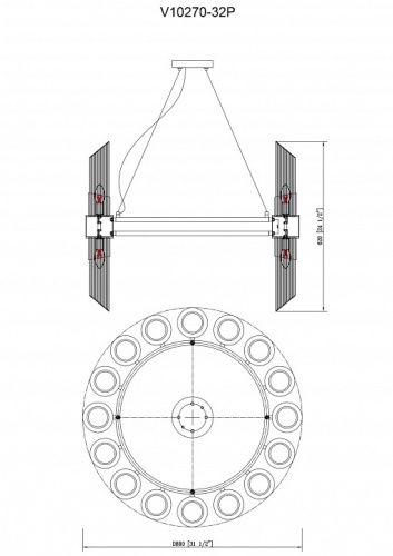 Подвесная люстра Moderli Strict V10270-32P base+V10270-32P glass в Нижнем Новгороде фото 6