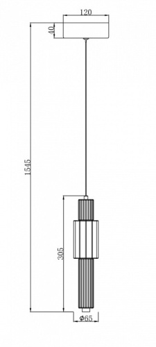 Подвесной светильник Maytoni Verticale MOD308PL-L9GN3K в Белокурихе фото 2