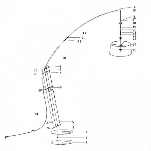 Торшер Mantra Ruti Ricca 9446+9448 в Нижнем Новгороде фото 5