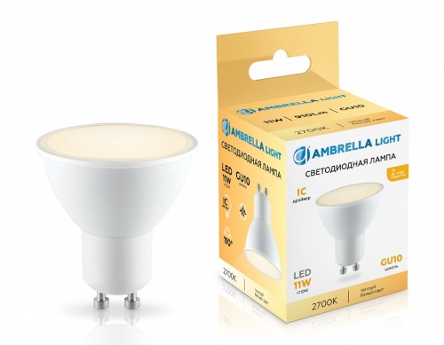 Лампа светодиодная Ambrella Light MR16 GU10 11Вт 2700K 181103 в Нижнем Новгороде фото 2