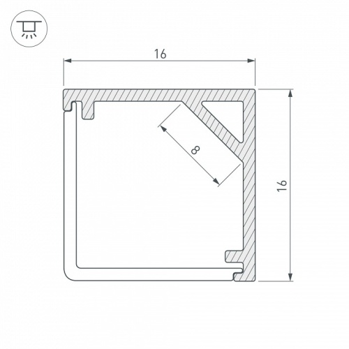 Профиль накладной угловой внутренний Arlight SL-KANT 037116 в Нижнем Новгороде фото 4