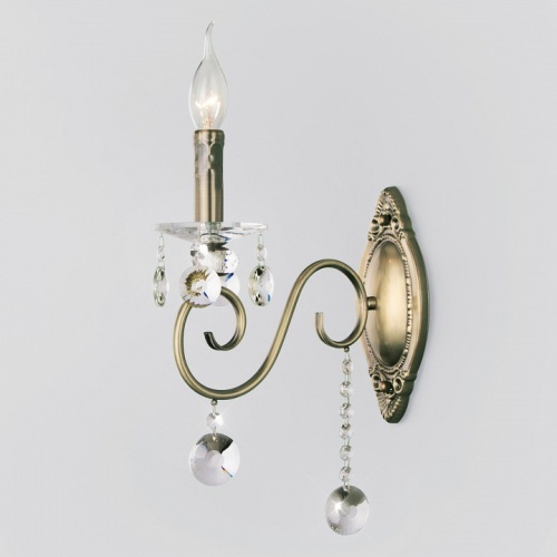 Бра Eurosvet Ravenna 10104/1 античная бронза/прозрачный хрусталь Strotskis в Нижнем Новгороде