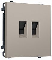 Розетка двойная Ethernet RJ-45 и со шторками, без рамки Ambrella Volt MS MS372110 в Нижнем Новгороде