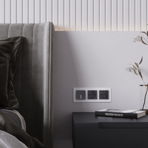 Розетка с заземлением и со шторками, без рамки Werkel черный акрил W1171148 в Нижнем Новгороде фото 2