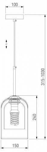 Подвесной светильник Eurosvet Ennio 50228/1 янтарный в Кадникове фото 5