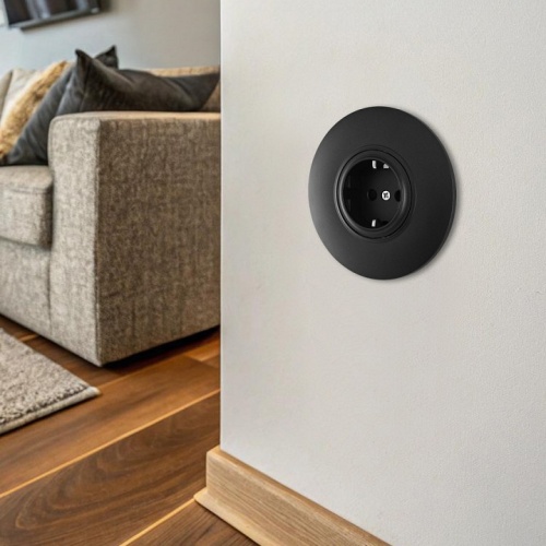 Розетка с заземлением и со шторкой Arte Milano SET08-1 SET08-1-40-1 black в Нижнем Новгороде фото 2