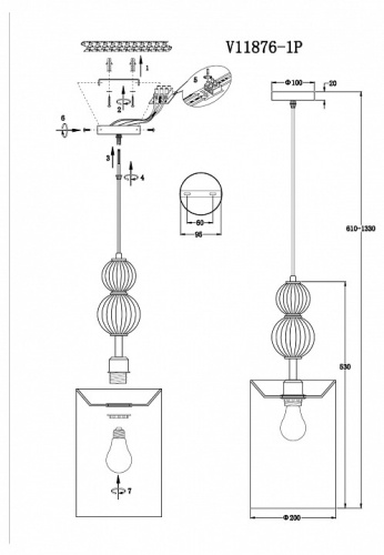 Подвесной светильник Moderli Brumi V11876-1P в Нижнем Новгороде фото 2