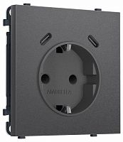 Розетка с заземлением и со шторкой и 2хUSB C, без рамки Ambrella Volt MS MS660510 в Нижнем Новгороде