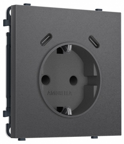 Розетка с заземлением и со шторкой и 2хUSB C, без рамки Ambrella Volt MS MS660510 в Нижнем Новгороде