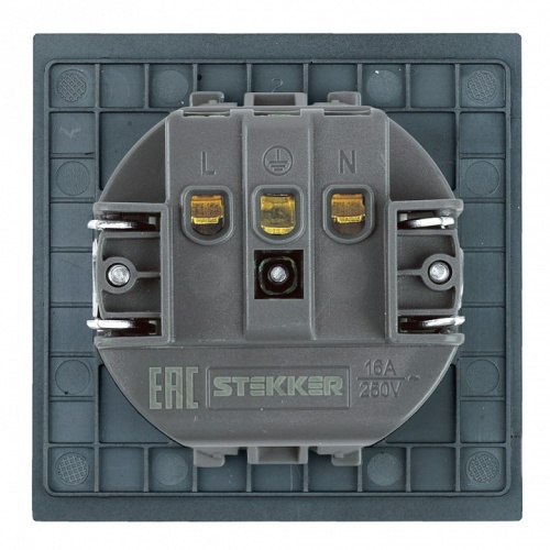 Розетка с заземлением и со шторкой Stekker Мия 50454 в Нижнем Новгороде фото 2