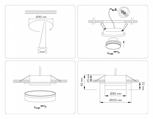 Встраиваемый светильник Ambrella Light TN TN6708 в Нижнем Новгороде фото 6