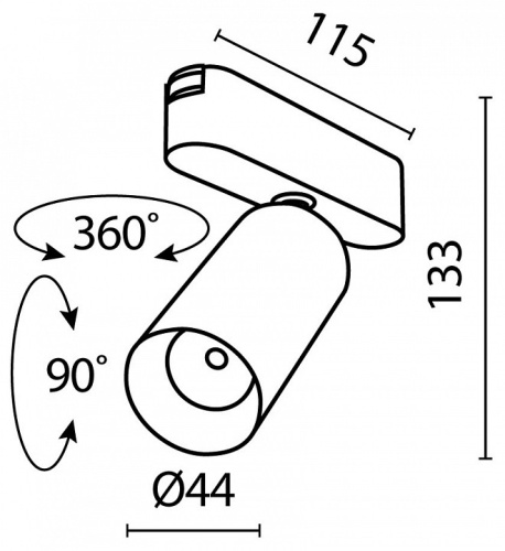 Светильник на штанге Maytoni Focus LED TR103-1-12W4K-M-B в Дудинке фото 2