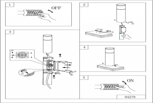 Наземный высокий светильник Eglo Basalgo 1 94279 в Нижнем Новгороде фото 2