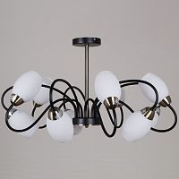 Люстра на штанге 01270-1 01270-0.3-10B BK+AB в Нижнем Новгороде