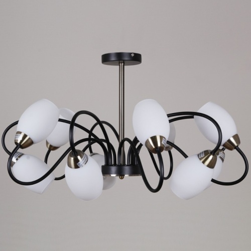 Люстра на штанге 01270-1 01270-0.3-10B BK+AB в Нижнем Новгороде