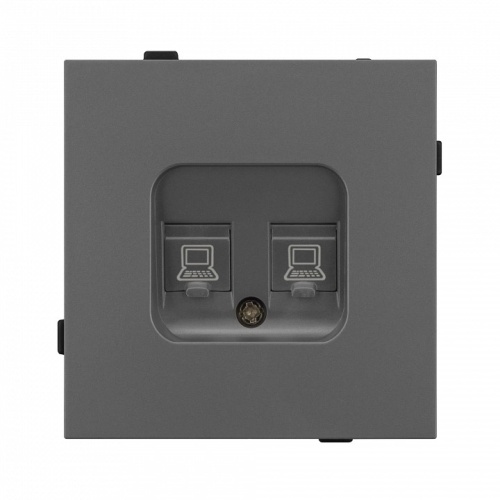 Розетка двойная Ethernet RJ-45 и со шторками, без рамки Arlight SCT-TENDO 054597 в Нижнем Новгороде фото 2