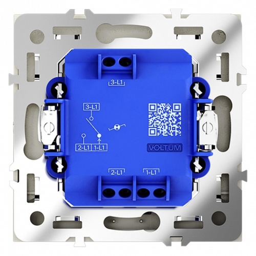 Выключатель проходной одноклавишный с подсветкой без рамки Voltum S70 VLS010405 в Нижнем Новгороде фото 3