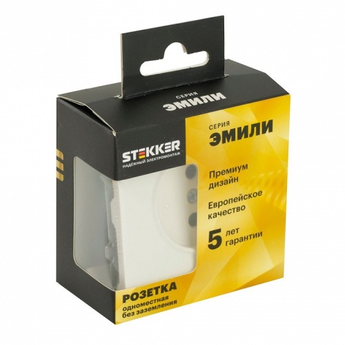 Розетка без заземления и со шторкой, без рамки Stekker Эмили 49876 в Нижнем Новгороде фото 7