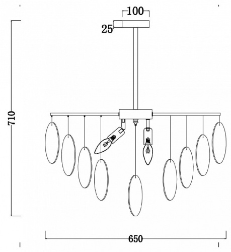 Люстра на штанге Freya Porto FR5104PL-06N в Нижнем Новгороде фото 2