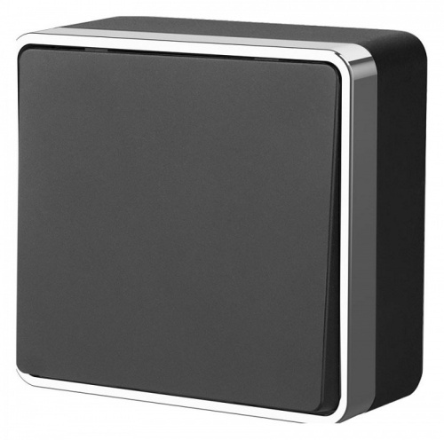 Выключатель одноклавишный Werkel Gallant (черный/хром) W5010035 в Нижнем Новгороде