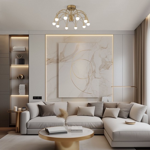 Люстра на штанге Eurosvet Ragno 90031/10 LED золото в Нижнем Новгороде фото 5