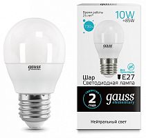 Лампа светодиодная Gauss LED Elementary Globe E27 10Вт 4100K 53220 в Нижнем Новгороде