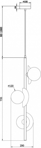 Подвесная люстра Freya Sepia FR5391PL-03CFL в Гаджиево фото 3