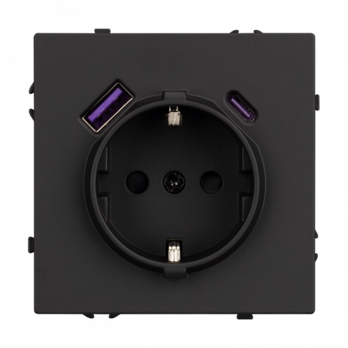 Розетка с заземлением и со шторкой и 2хUSB type A и C, без рамки Arlight NOBE 054285(1) в Нижнем Новгороде фото 2