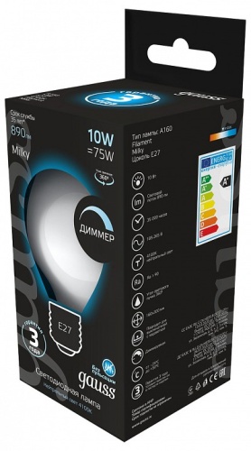 Лампа светодиодная Gauss Filament E27 10Вт 4100K 179202210-D в Нижнем Новгороде фото 3