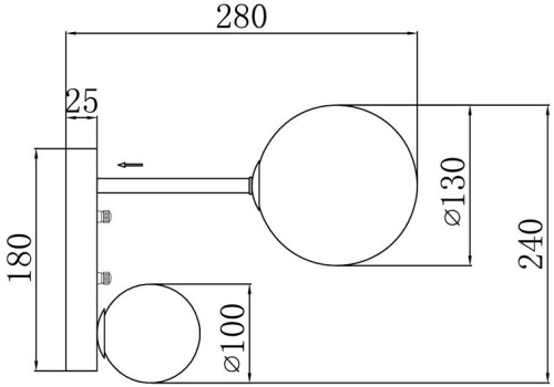 Бра Freya Sphirity FR5376WL-02B в Карачеве фото 2