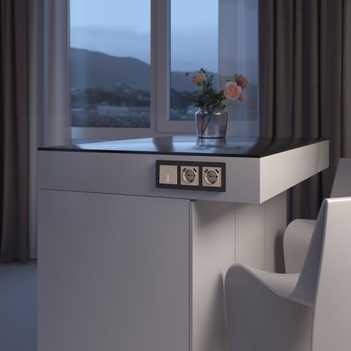 Выключатель проходной одноклавишный с подсветкой без рамки Werkel айвори акрил W1112143 в Нижнем Новгороде фото 2