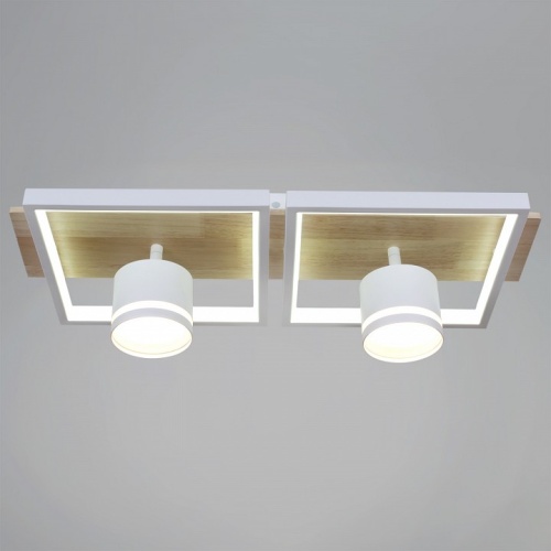 Накладной светильник 19560-0.3-2+2 WH+WOOD в Нижнем Новгороде фото 3
