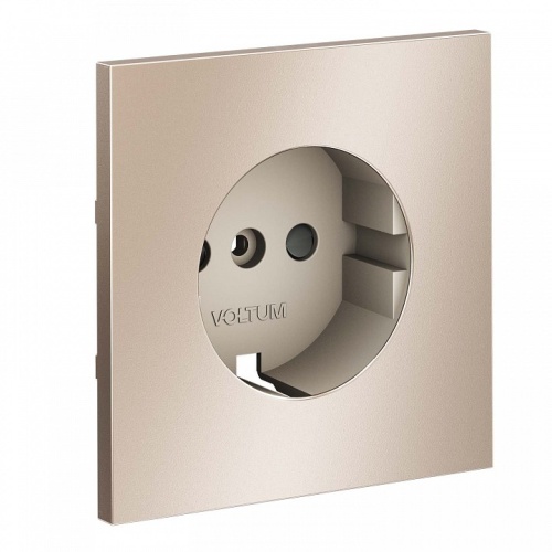 Накладка для розетки с заземлением и со шторками Voltum S70 METAL VLSM000710 в Нижнем Новгороде фото 6