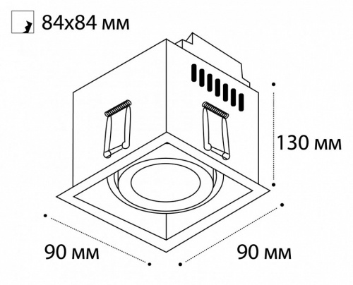 Встраиваемый светильник Italline 100511 100511 black в Нижнем Новгороде фото 2
