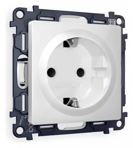 Розетка с заземлением и со шторкой, без рамки Ambrella Volt ALFA MA107010 в Нижнем Новгороде
