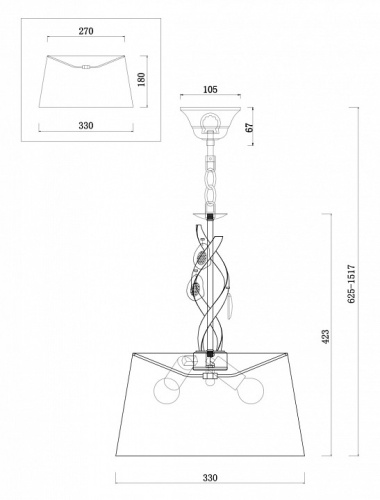 Подвесной светильник Freya Monique FR2001PL-03G в Нижнем Новгороде фото 2