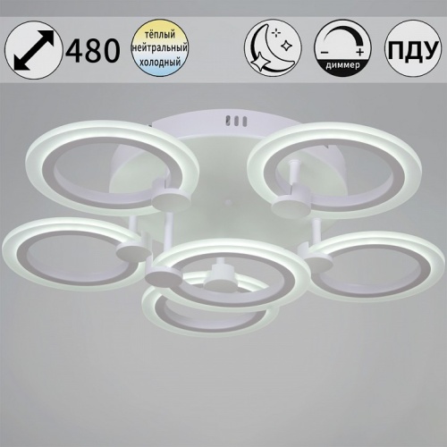 Потолочная люстра 09501-0.3-5+1 WH в Нижнем Новгороде фото 4