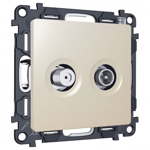 ТВ-розетка и SAT-розетка оконечная без рамки Ambrella Volt ALFA MA333310 в Нижнем Новгороде