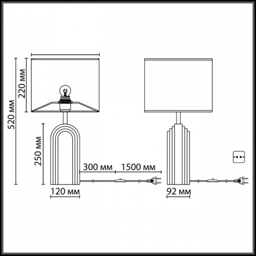Настольная лампа декоративная Odeon Light MIDCENT 7172/1T в Нижнем Новгороде фото 4