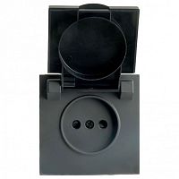 Розетка с заземлением и со шторкой, с крышкой Stekker Эмили 49852 в Нижнем Новгороде