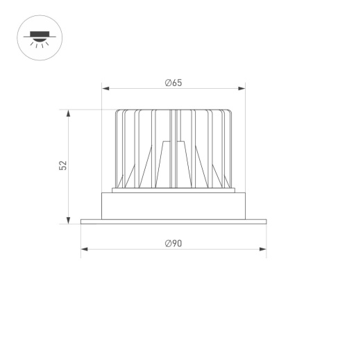 Светильник MS-ATLAS-TRIMLESS-R50-8W Day4000 (WH, 32deg, 230V) (Arlight, IP20 Металл, 5 лет) в Белокурихе