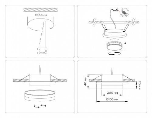 Встраиваемый светильник Ambrella Light TN TN5214 в Нижнем Новгороде фото 5