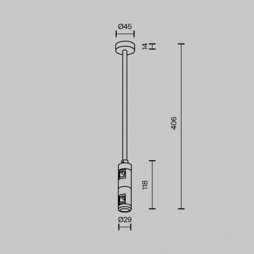 Основание на штанге Maytoni Accessories for tracks Flarity TRA158С-D1-BS в Фокино фото 2