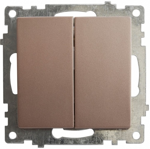 Выключатель двухклавишный без рамки Stekker Катрин 39592 в Нижнем Новгороде